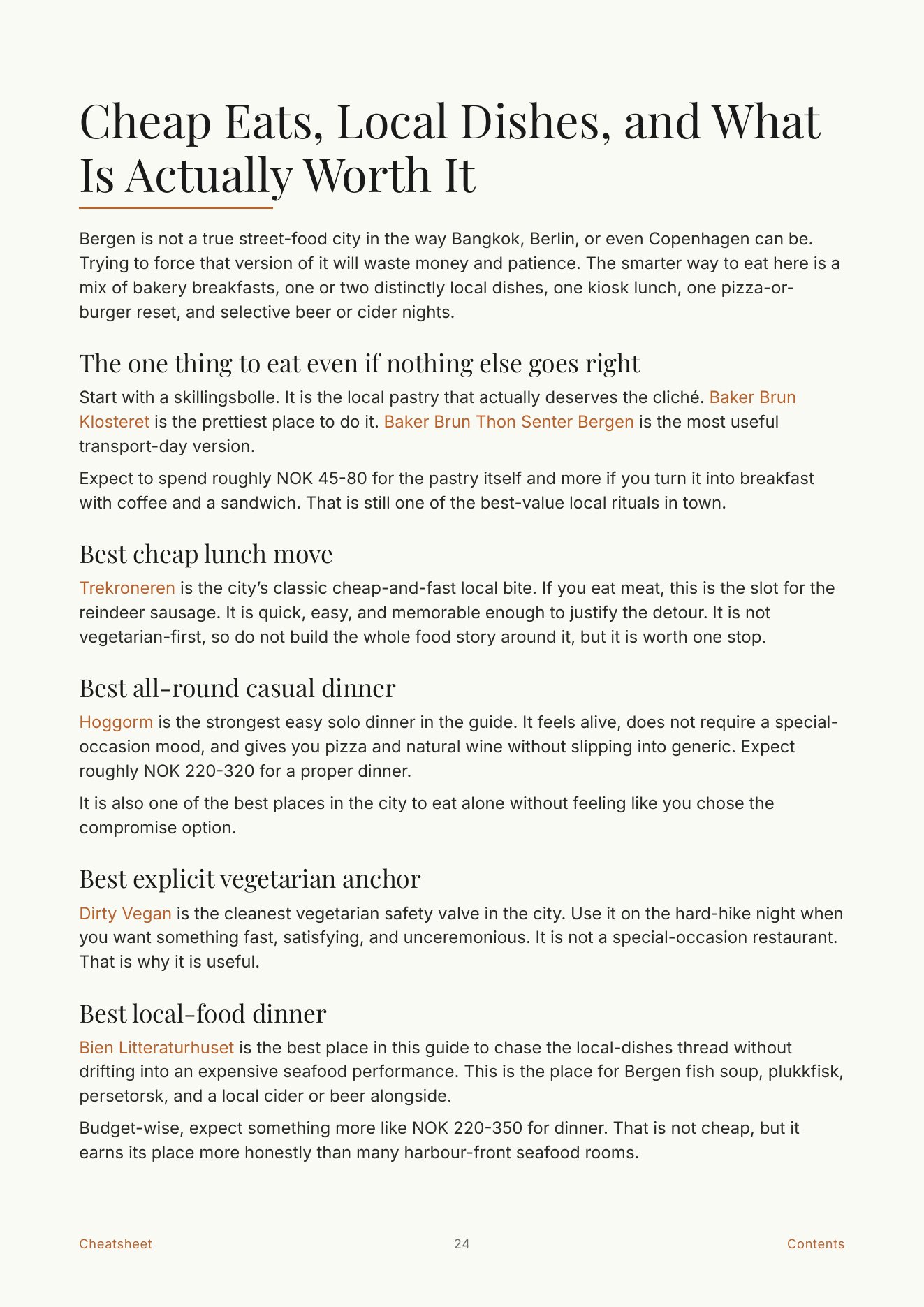 Cheap eats and local dishes chapter