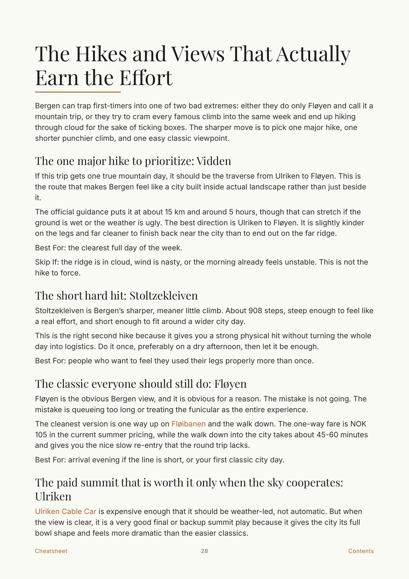 Hikes and viewpoints chapter