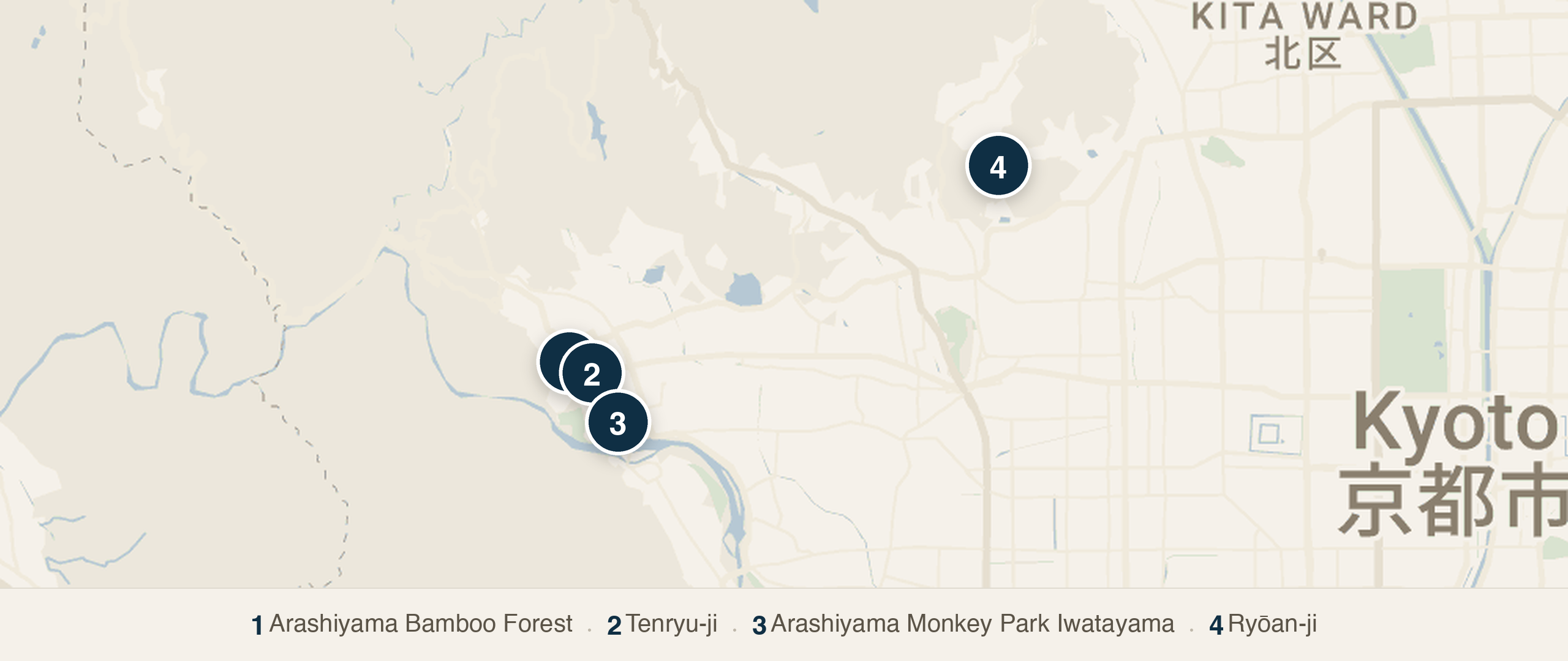 Day 7 - Arashiyama and One Extra Stop walking route