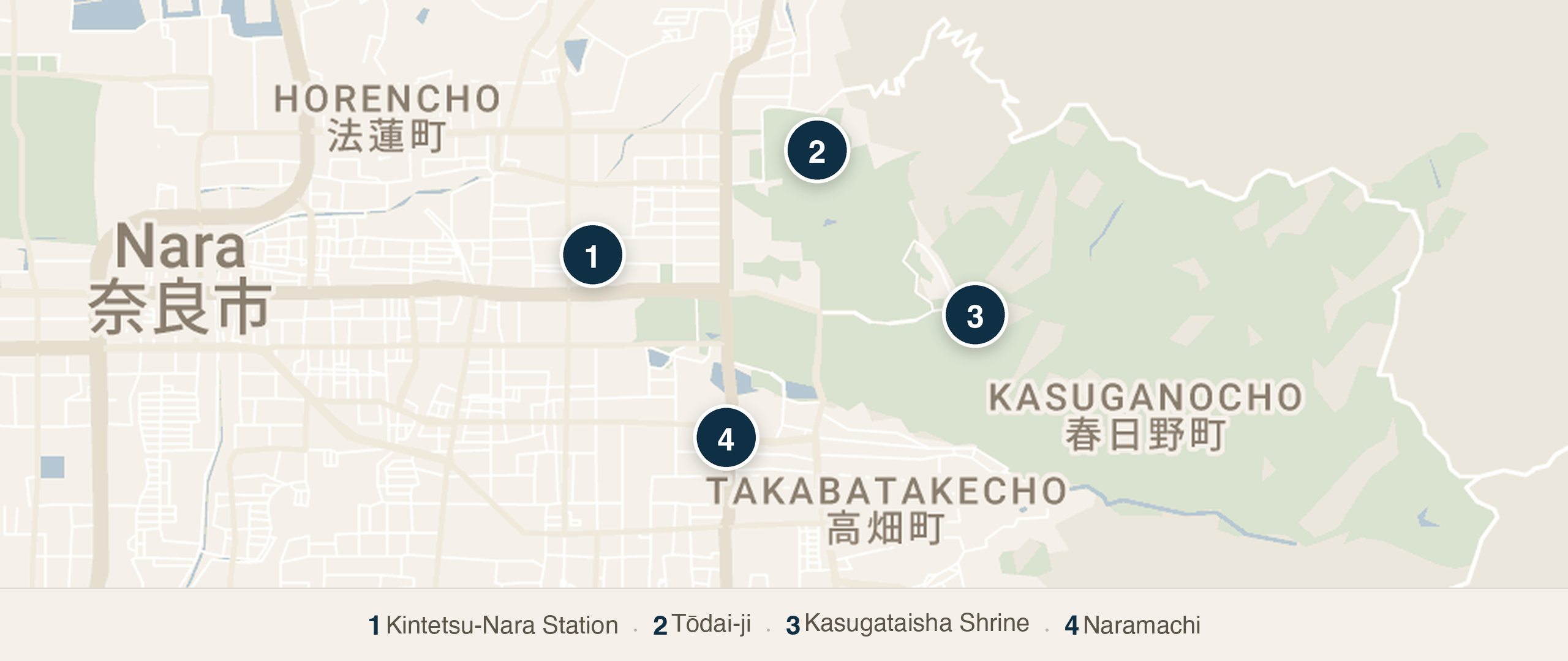 Day 8 - Nara Day Trip walking route