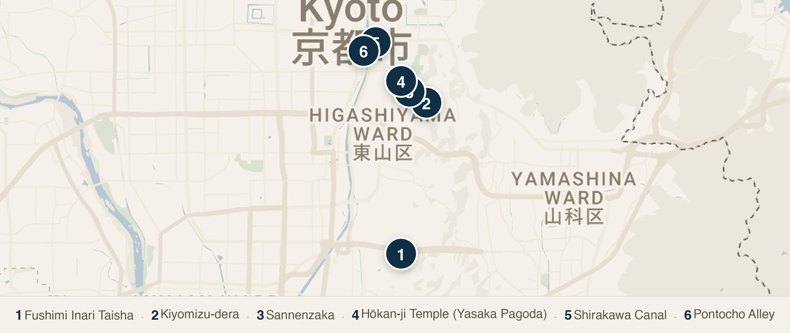Day 1: Fushimi Inari, Higashiyama, Gion walking route